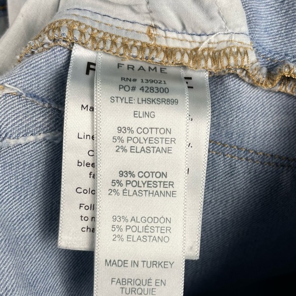 Frame Jeans Womens 27 Le High Skinny Shredded Chewed Raw Hem Distressed Punk 90s - Picture 10 of 12